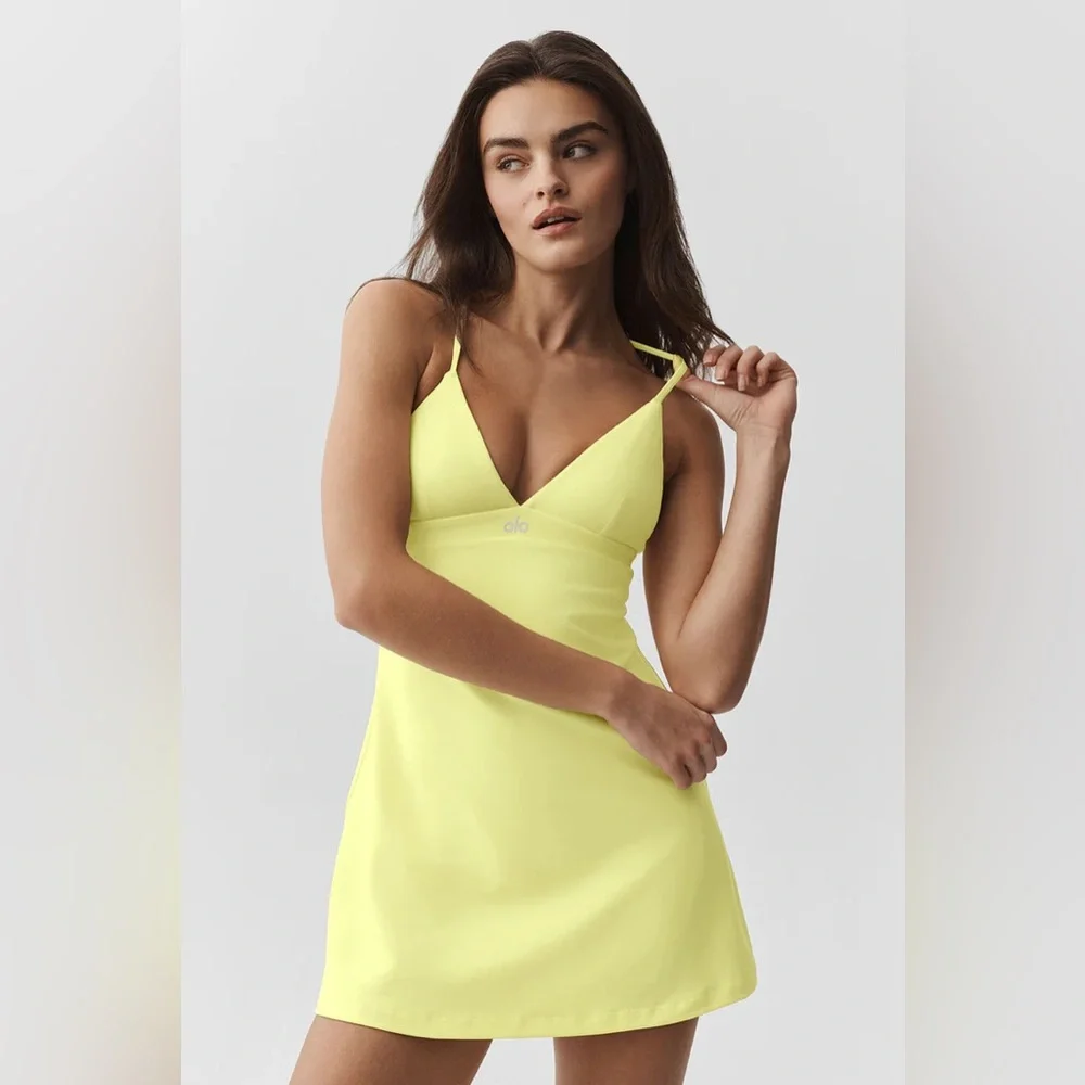 Alo Yoga Airbrush Splendor Dress Sunshine XXS